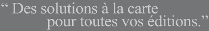 des solutions a la carte
